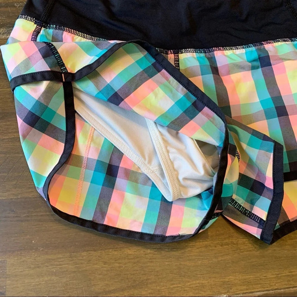 Lululemon Wee Wheezy Check Bleached Coral Cadet Blue/Black - Picture 3 of 6